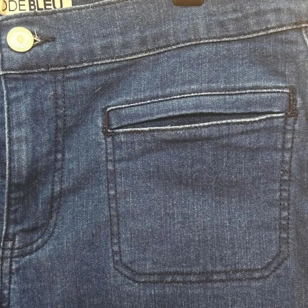 CODE BLEU Women's Denim Capri Pants - Classic Blue - Picture 2 of 11